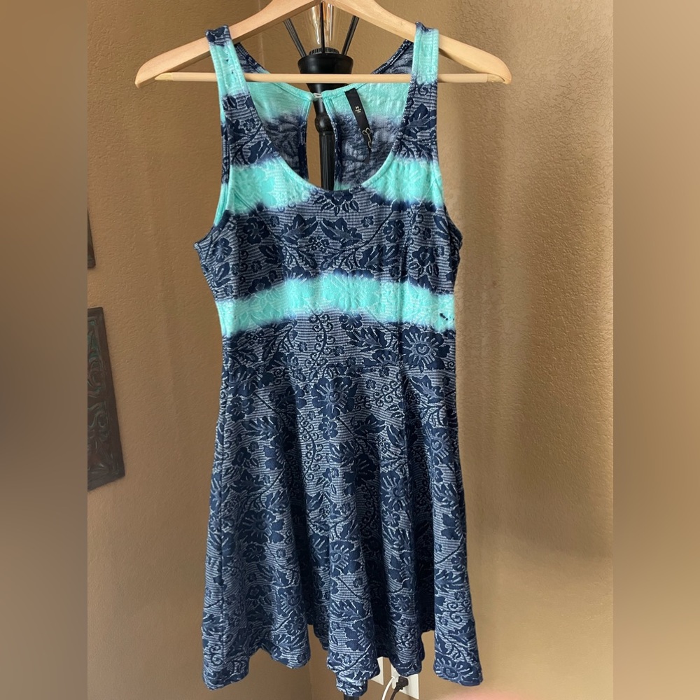 Jessica Simpson Tank Dress Size M. Navy Blue & Teal